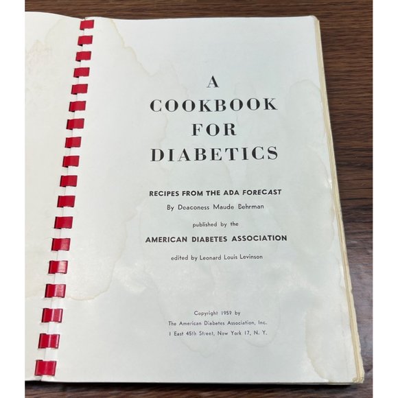 A Cookbook for Diabetics Recipes from the ADA Forecast 1959 Maude Behrman - Picture 5 of 10